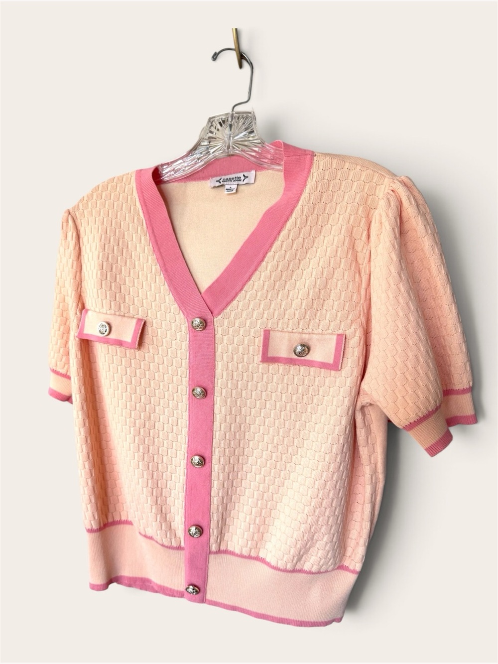 Nanette Lepore Color-block Pointelle Cardigan
